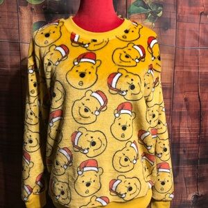 Disney Yellow Santa Character Men Sweater